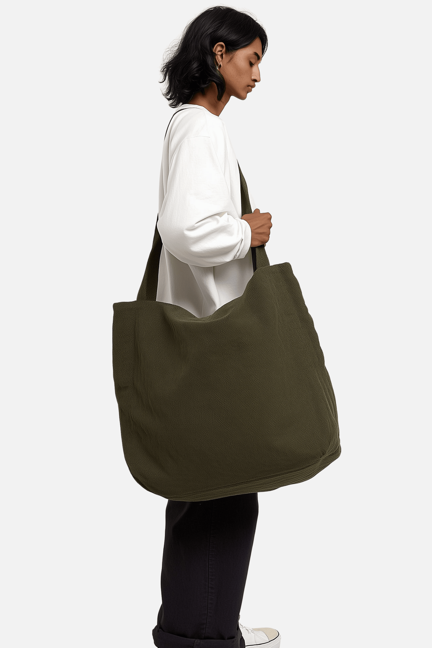 Classic Olive Canvas Tote Bag